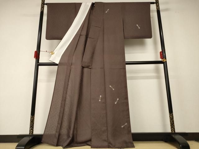 平和屋着物＊夏物 訪問着 絽 刺繍 蜻蛉 金彩 正絹 jd