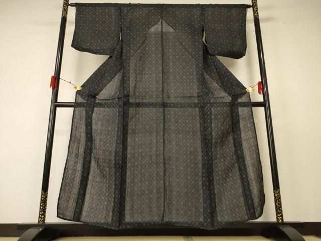 平和屋着物＊夏物 重要無形文化財 本場宮古上布 菱文 苧麻 逸品