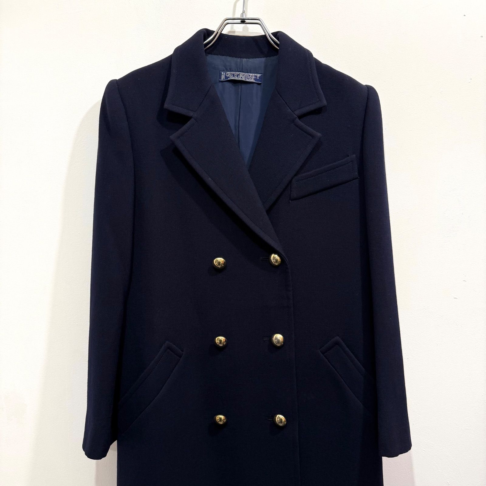 GIVENCHY ジバンシー ヴィンテージ チェスターコート ダブル 金ボタン