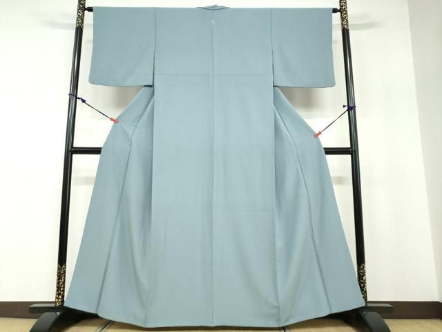 平和屋着物○洗える最高級着物 ＜英＞はなぶさ謹製 色無地 水浅葱色