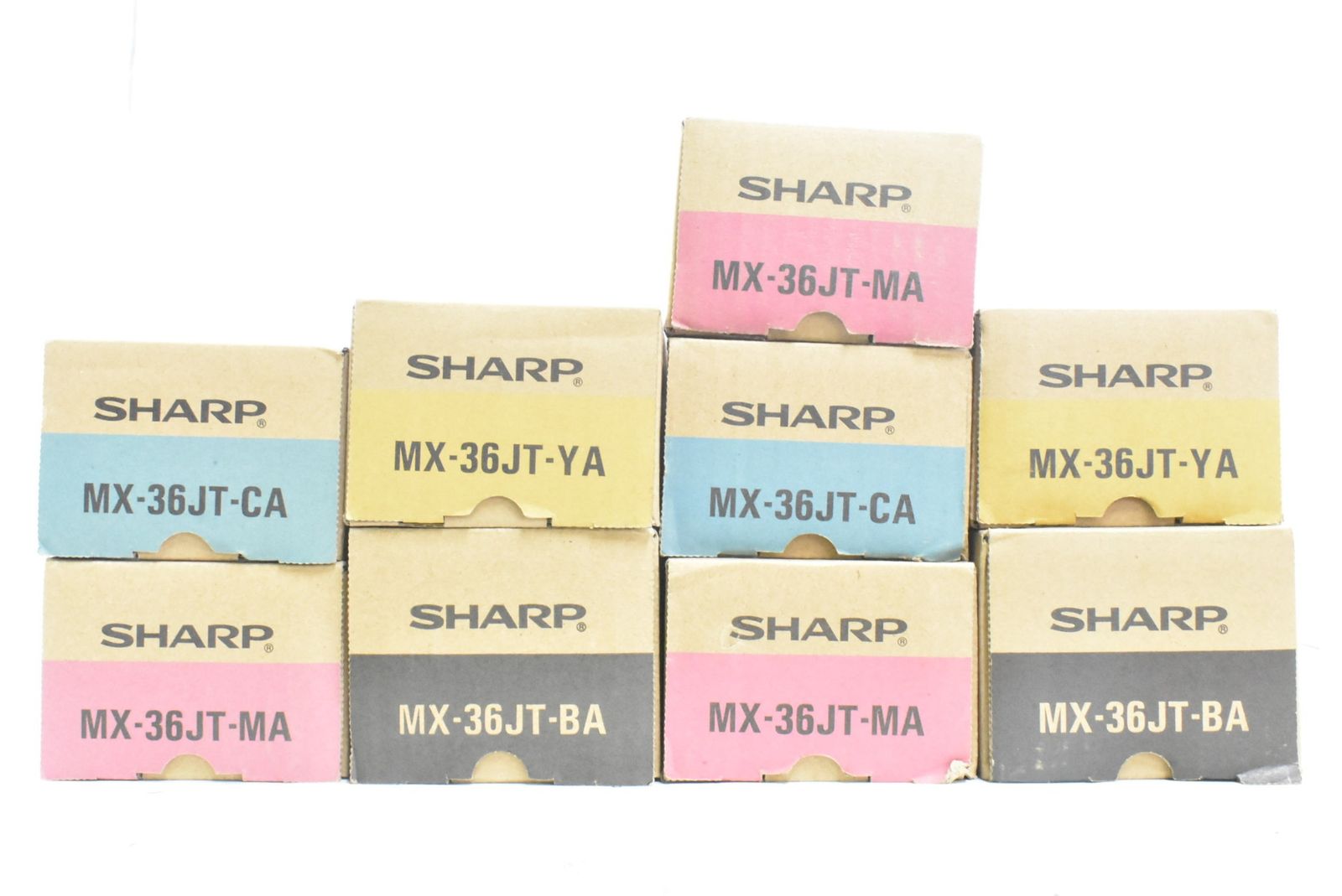未使用 シャープ 純正 トナー MX-36JT-BA 4色9本（シアン・マゼンタ・イエロー・ブラック） SHARP ITDC0G8Q62KI-D-N08-byebye