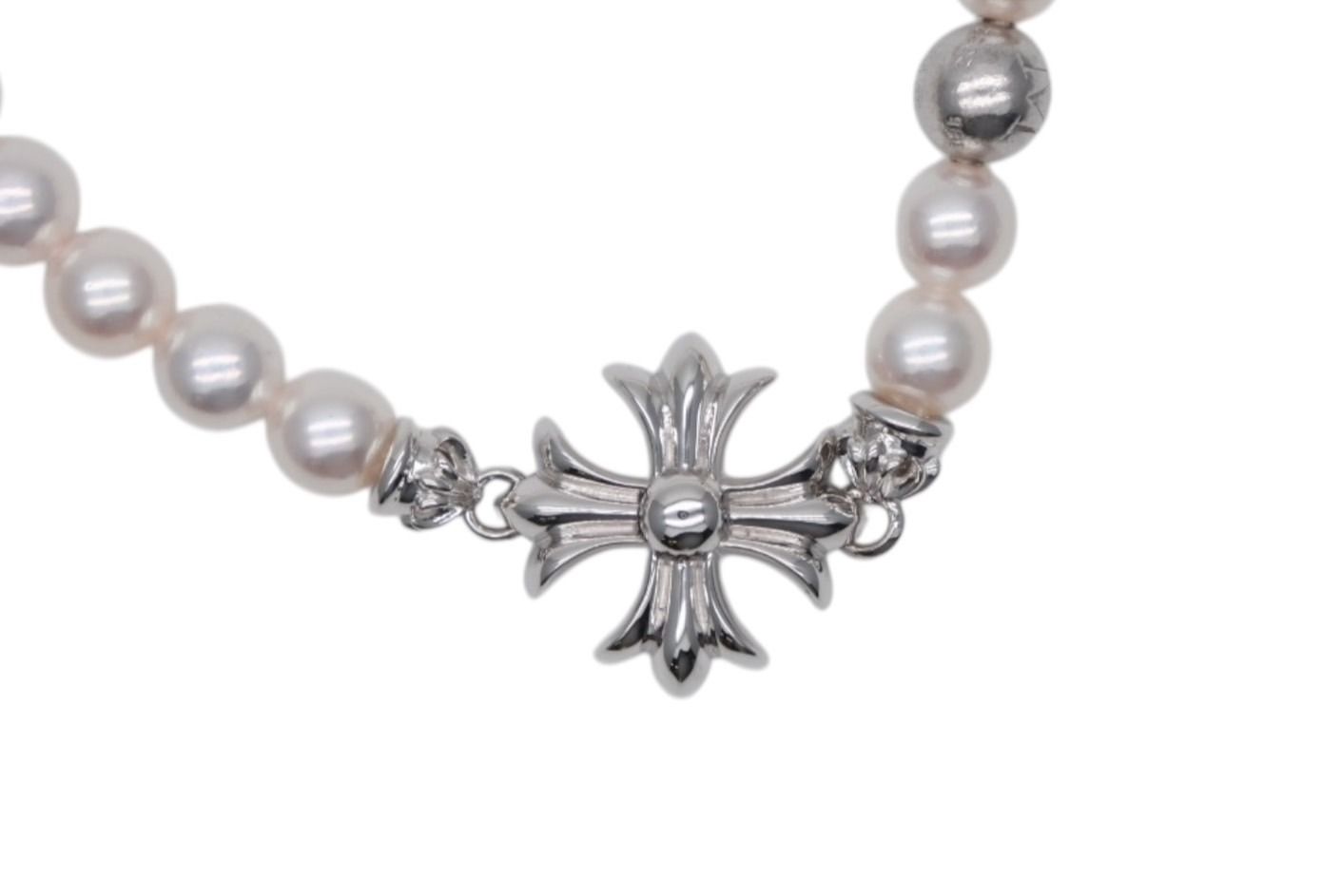 新品未使用 CHROME HEARTS クロムハーツ × ミキモト パール ネックレス 