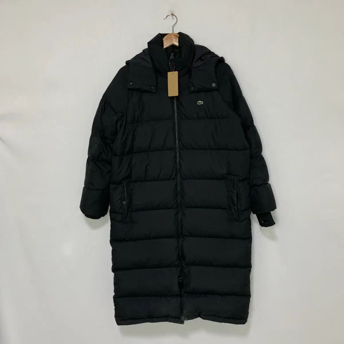 LACOSTE ラコステ ブラック ロング ダウン アウター ヴィンテージ XS ユニセックス
