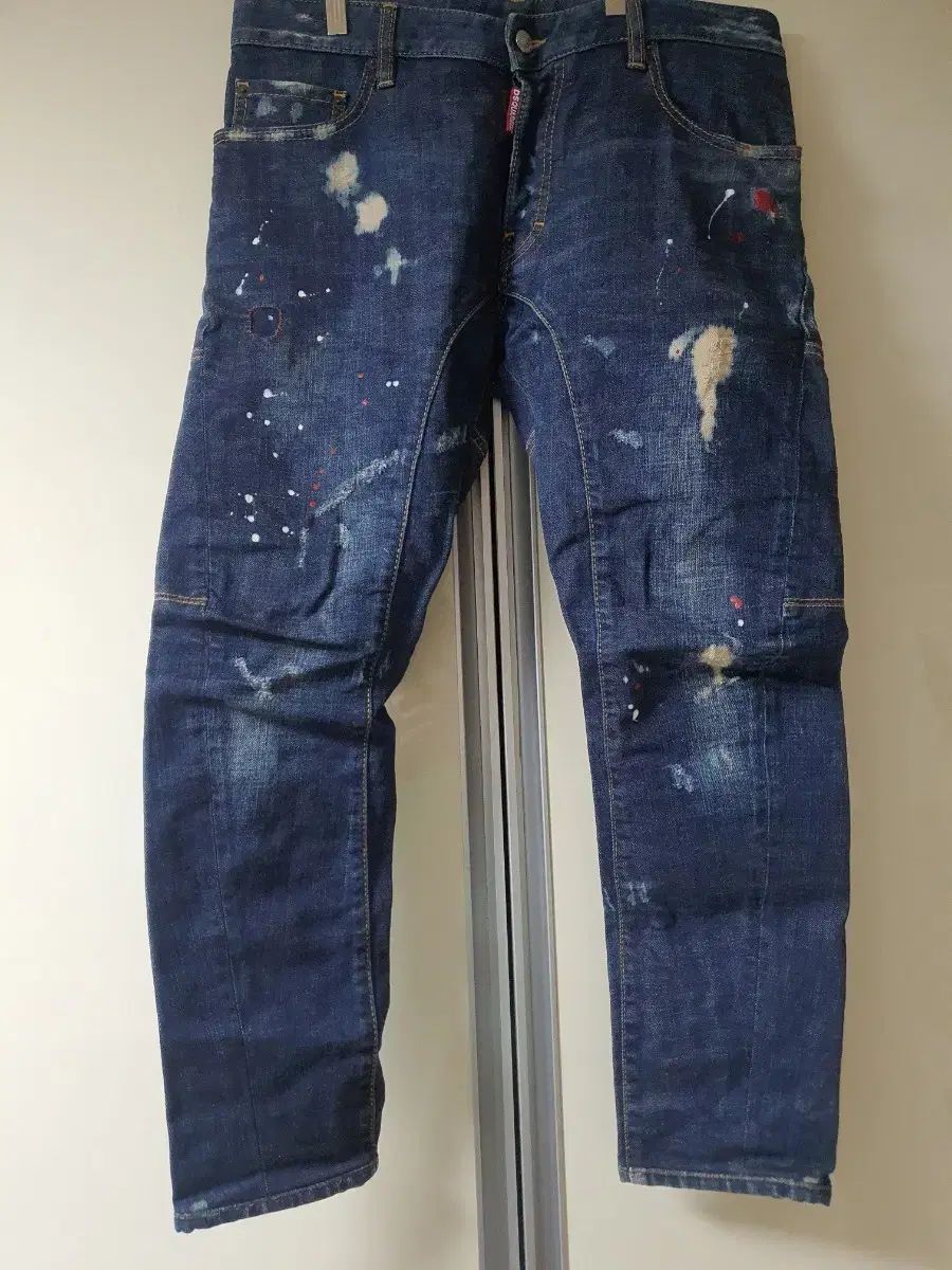 ディースクエアード2 アイスペイント スリムフィットバイカーパンツ 48