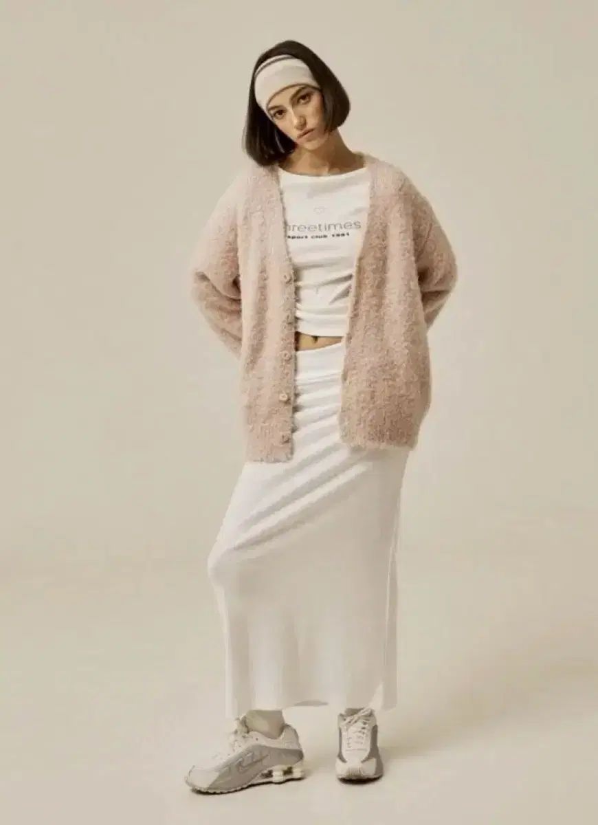 スリータイムズ プーさん カーディガン ピンク