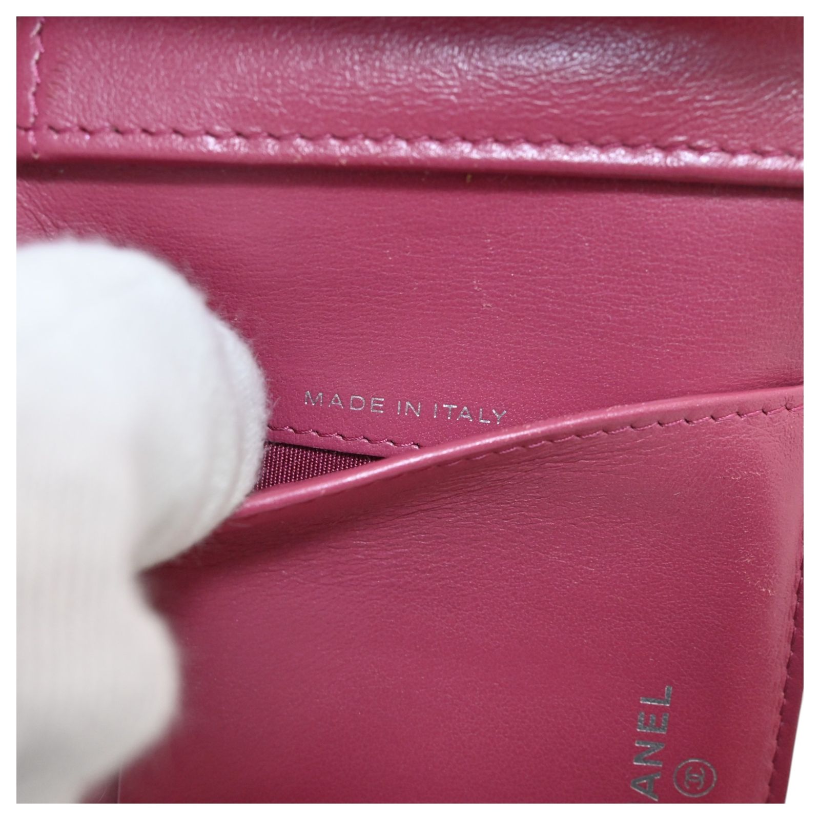  シャネル カメリア 三つ折り財布 コンパクトウォレット Bランク ch 7434 jj 三つ折り財布 折り財布