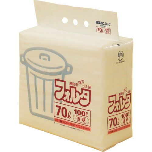 サニパック　Ｆ&minus;７Ｃ環優包装７０Ｌ透明　（１袋（ＰＫ）＝１００枚入）