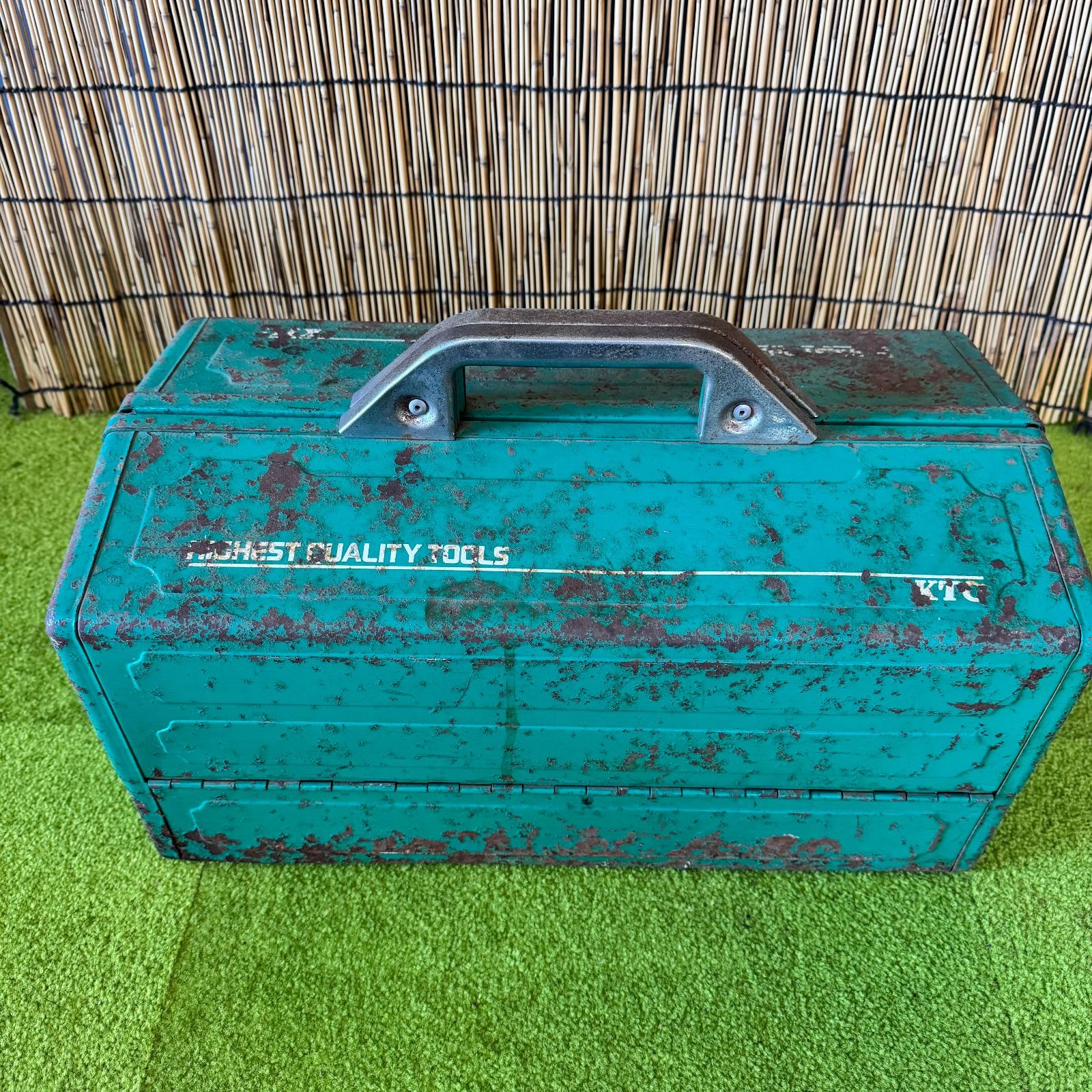 ※中古美品 KTC 青 3段引き出しツールボックス ほぼ未使用 KTC☆ツールボックス☆工具箱☆ビンテージ☆レトロ☆3段式☆純正