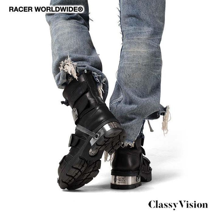 25 FW Collection Racer World wide コラボ ROCK カウレザーブーツ 牛皮 本革 26 cm 26.5 27.5 その他 ブーツ 革靴