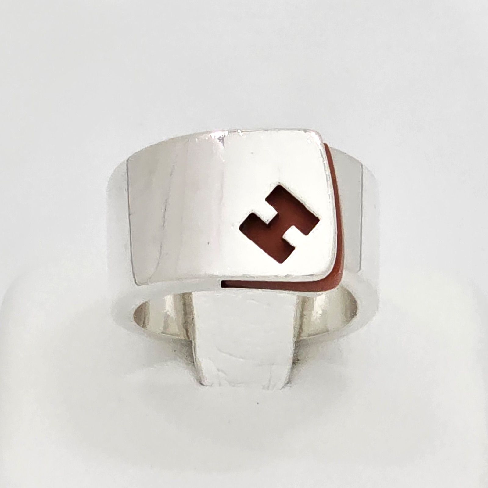 HERMES エルメス キャンディ リング 49 約10号 Hロゴ スターリングシルバー SV 925 箱 ケース