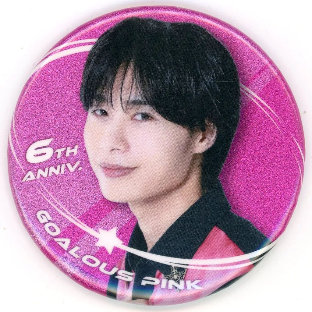 中古】バッジ・ピンズ 深町寿成 グリッター缶バッジ 6周年Ver