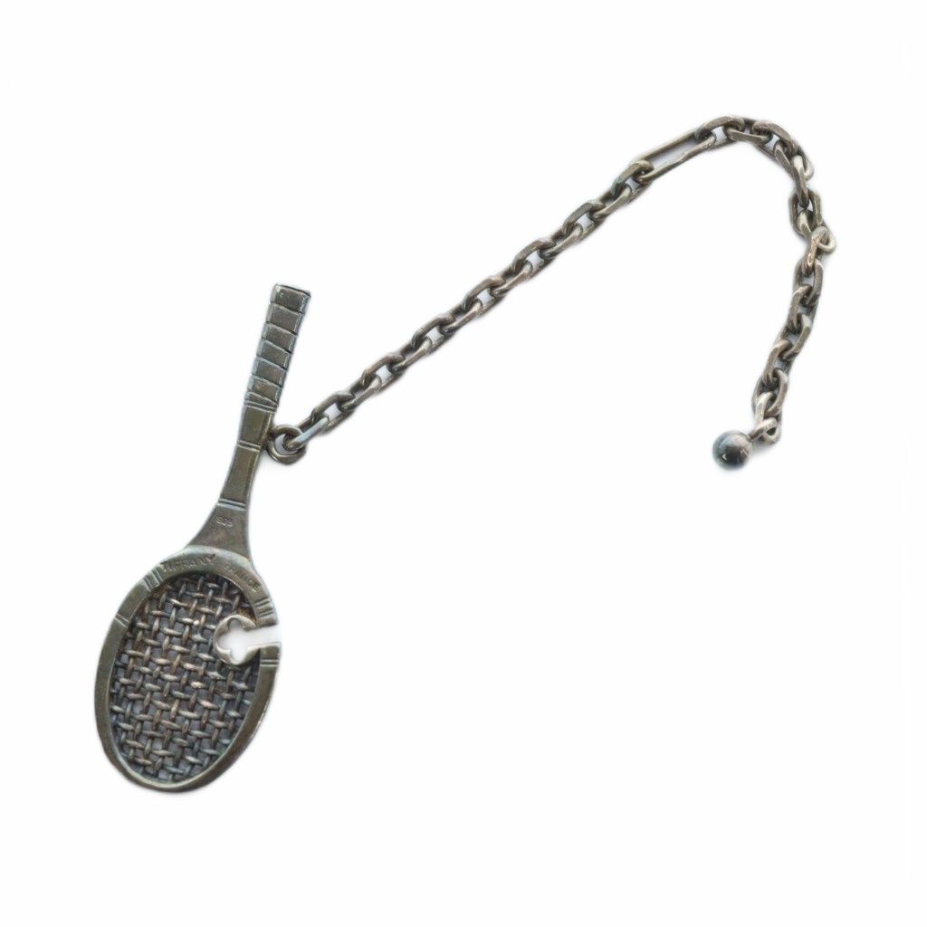 ティファニー TIFFANY - CO. チャーム ストラップ キーホルダー ロゴ テニスケット Silver 925 シルバー色 GY 18 |MQ OH