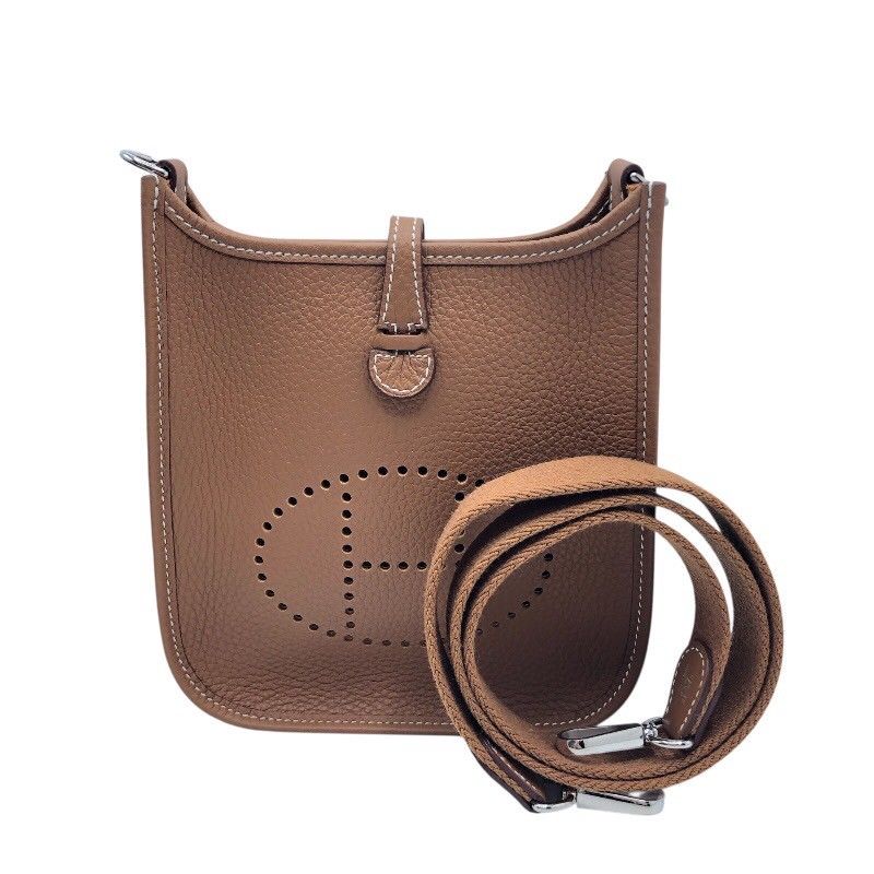 エルメス HERMES エヴリンTPM W刻 ゴールド×SV金具 トリヨン レディース ショルダーバッグ