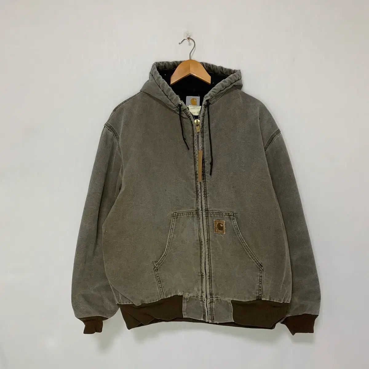 Carhartt カーハート ダメージ WHO フード ウォーク ジャケット ヴィンテージ デニム グレー XL ユニセックス
