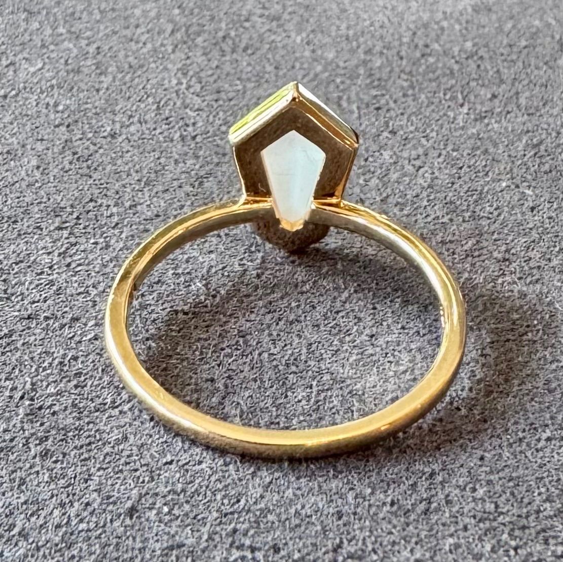 agete◇K10YG*9号*ムーンストーンリング*アガット*エキポシ - メルカリ
