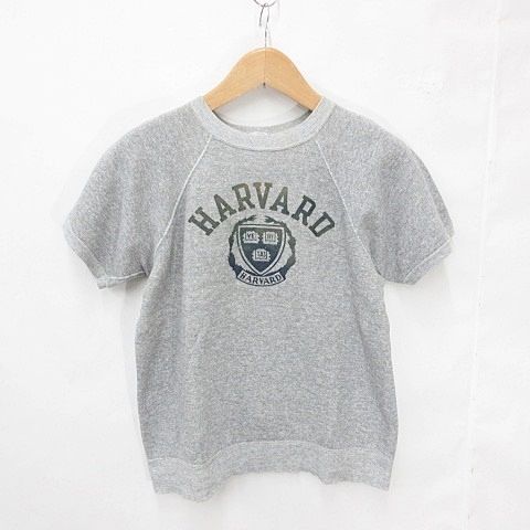 チャンピオン CHAMPION スウェット Vintage Vanjac ヴァン別注 半袖 丸首 カレッジプリント トリコロールタグ グレー M