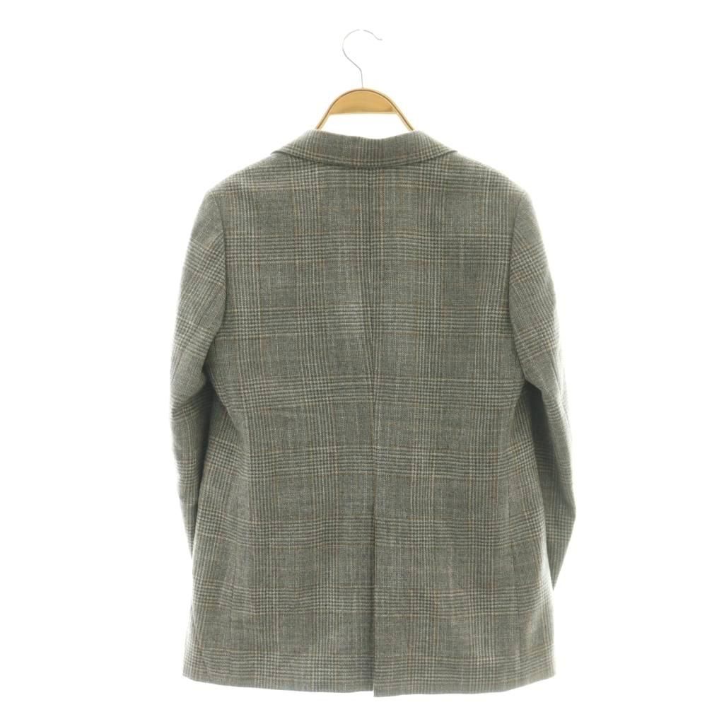 トゥモローランドコレクション collection 25 AW SILK AIR GLEN CHECK ダブルブレストジャケット テーラードジャケット 36 グレー |DF OS ジャケット アウター レディース ファッション