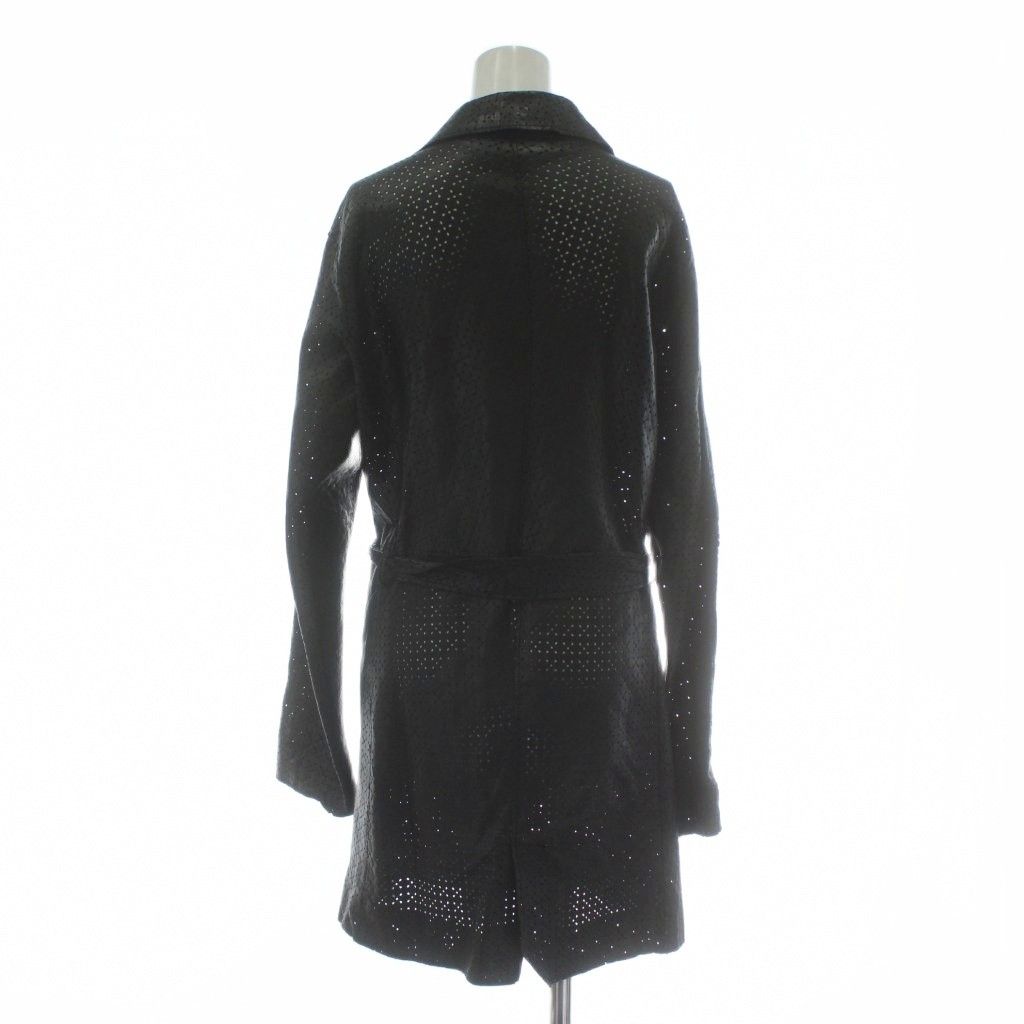 サルバトーレサントロ♡ラムレザー 本革 ロングコート ニット切替