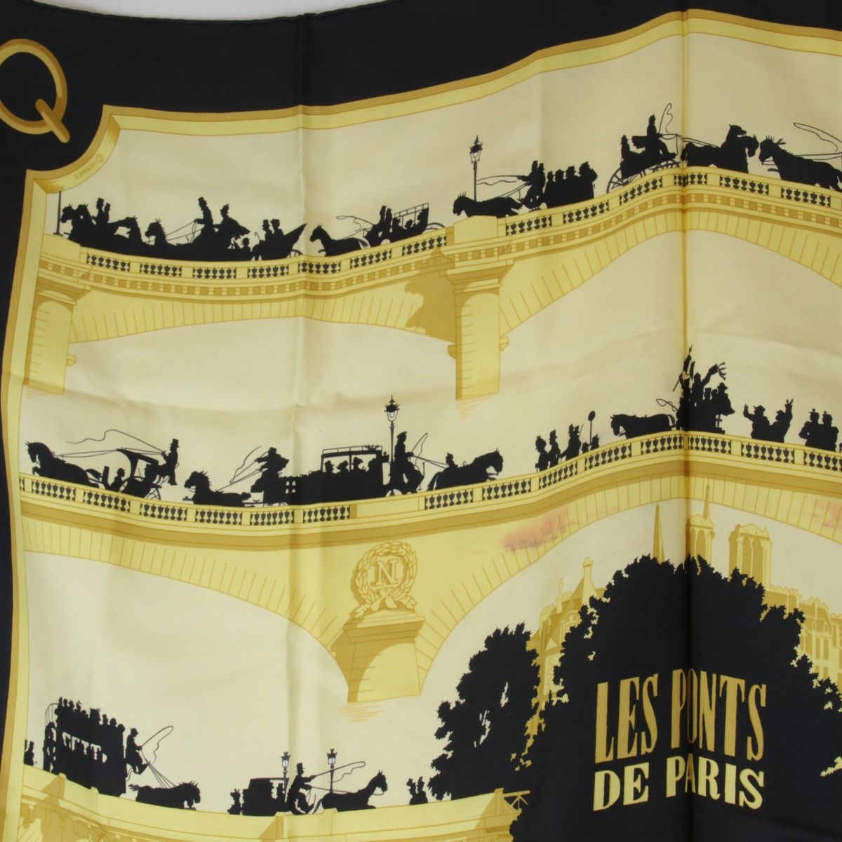 USED』 エルメス カレ90 LES PONTS DE PARIS パリの橋 スカーフ シルク