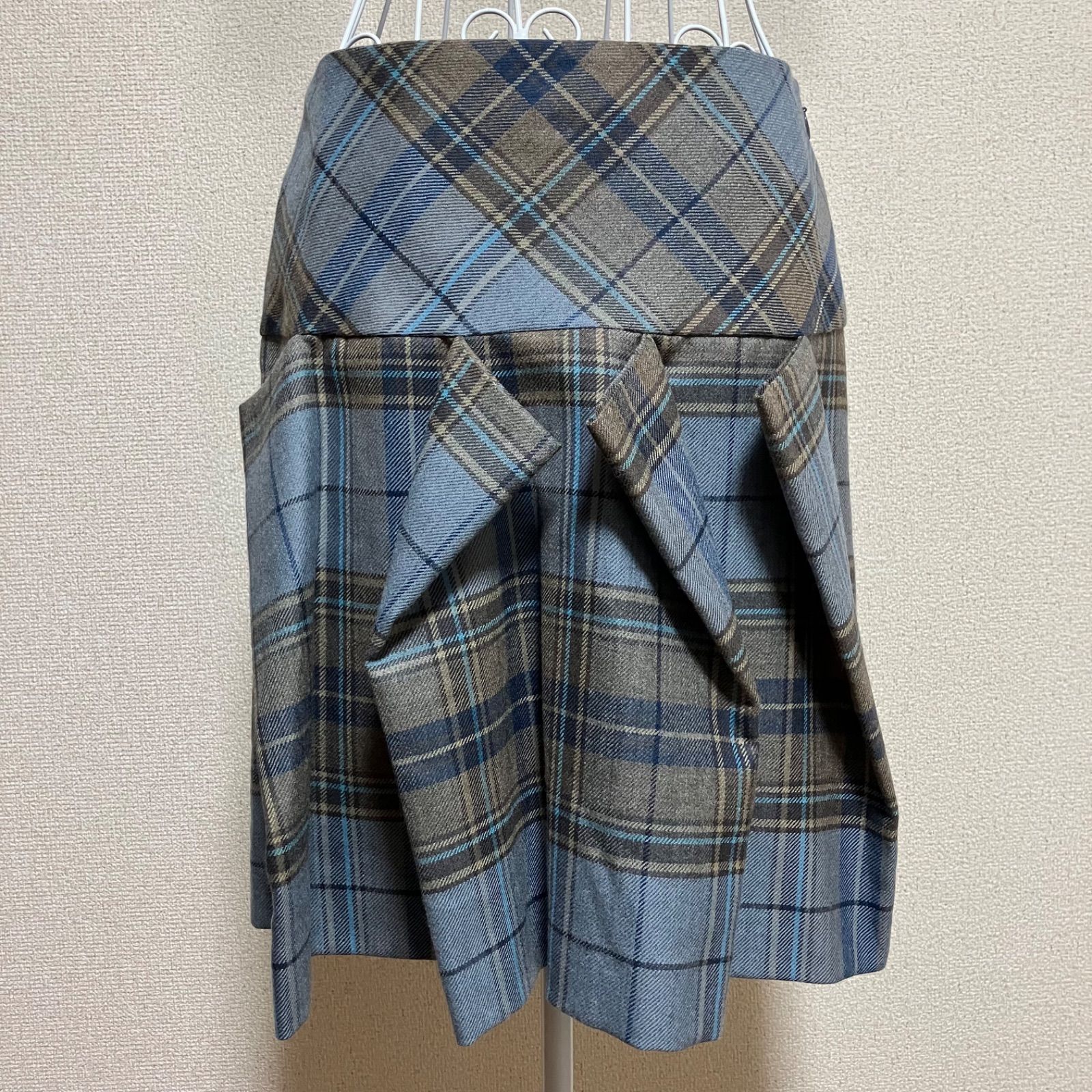 Vivienne Westwood RED LABEL ヴィヴィアン ウエストウッド チェック ひざ丈 スカート 台形