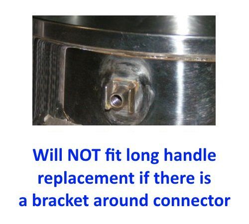 ロング交換用ポットハンドル ヴィンテージアムウェイクイーン調理器具ソースパンとスキレット用