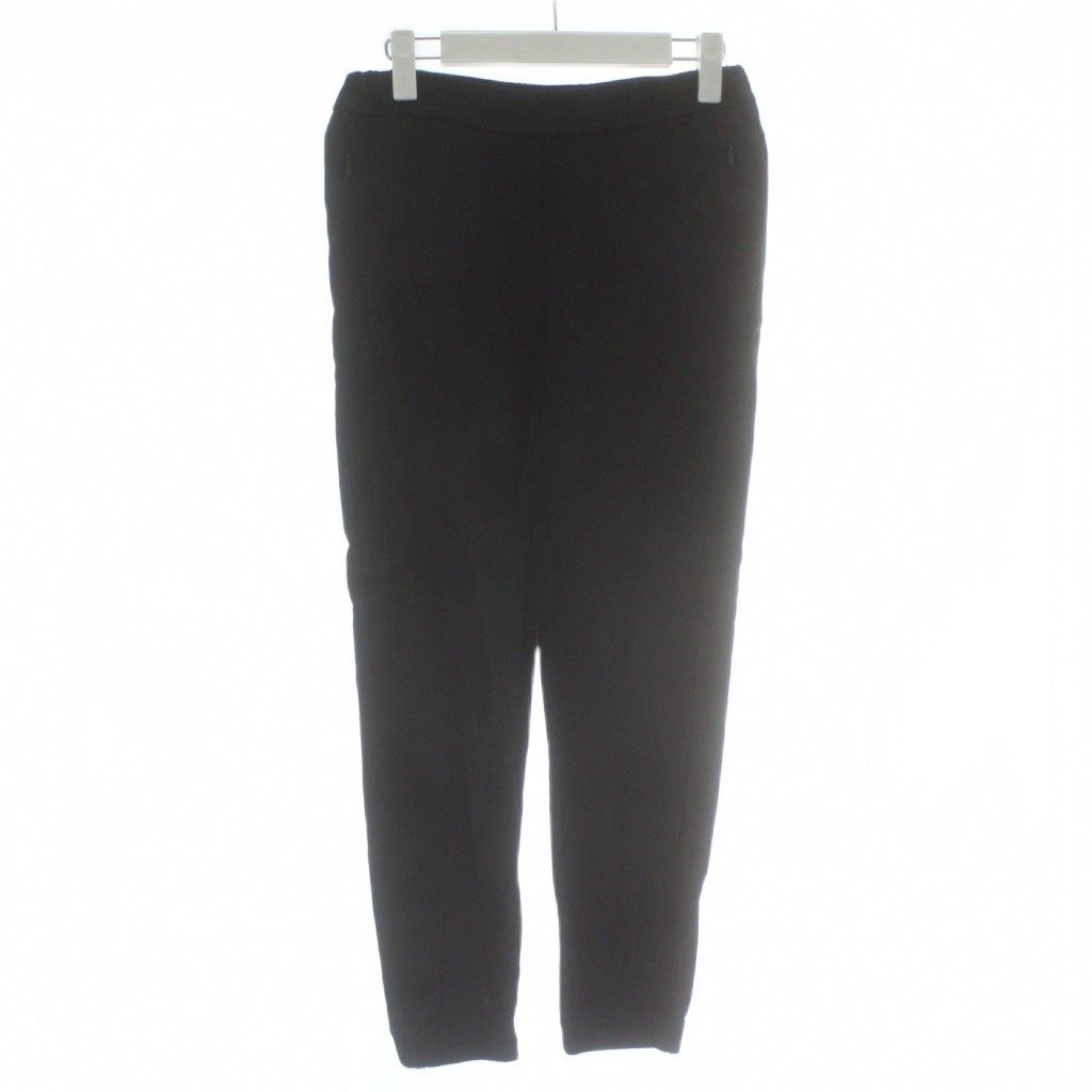 エルマノシェルビーノ ERMANNO イージーパンツ ウール混 切り替え テーパード 38 黒 ブラック |XZ GY 57 その他 トップス レディース