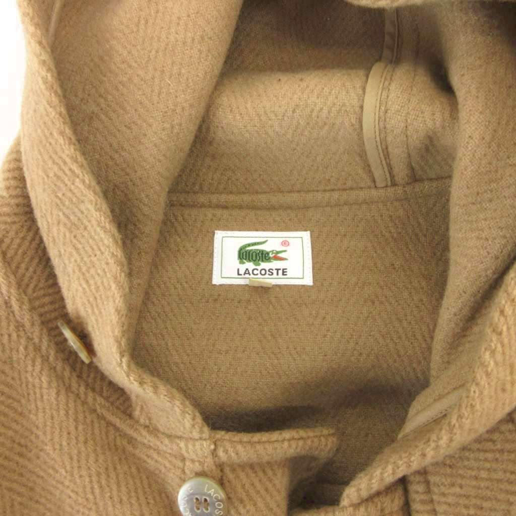  ラコステ LACOSTE ダッフルコート ウール 4 茶 ブラウン フード付き トグルボタン ロング |FF GY 60 ダッフルコート ジャケット アウター