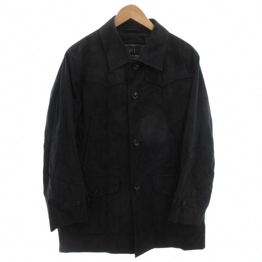 ダックス DAKS ショートコート ジャケット フェイクスエード M 紺 ネイビー |FF GY 60