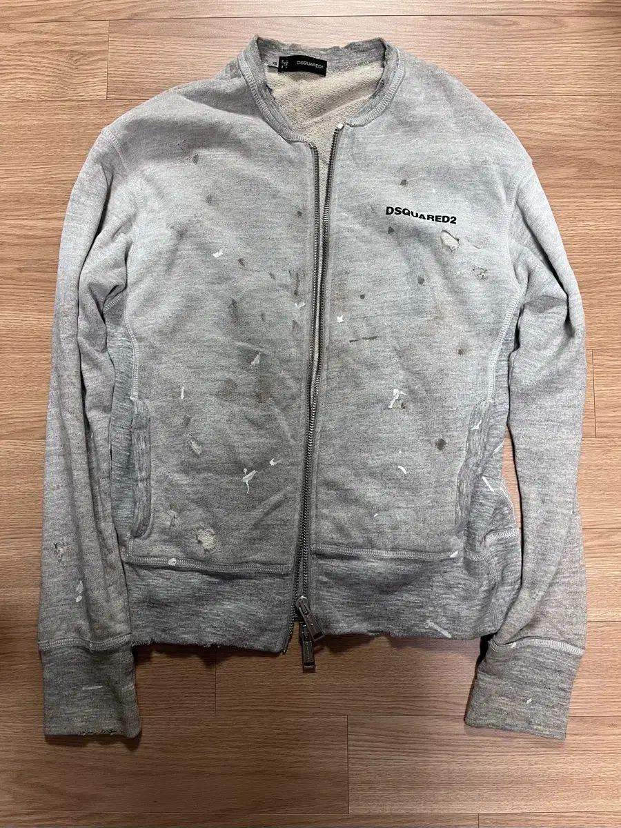 ヴィンテージ ジップアップ カーディガン グレー XS