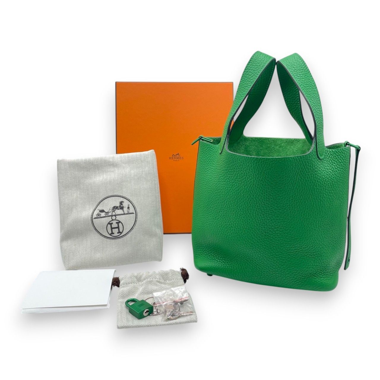 エルメス ピコタンロック モノクローム ソーグリーン PM バンブー