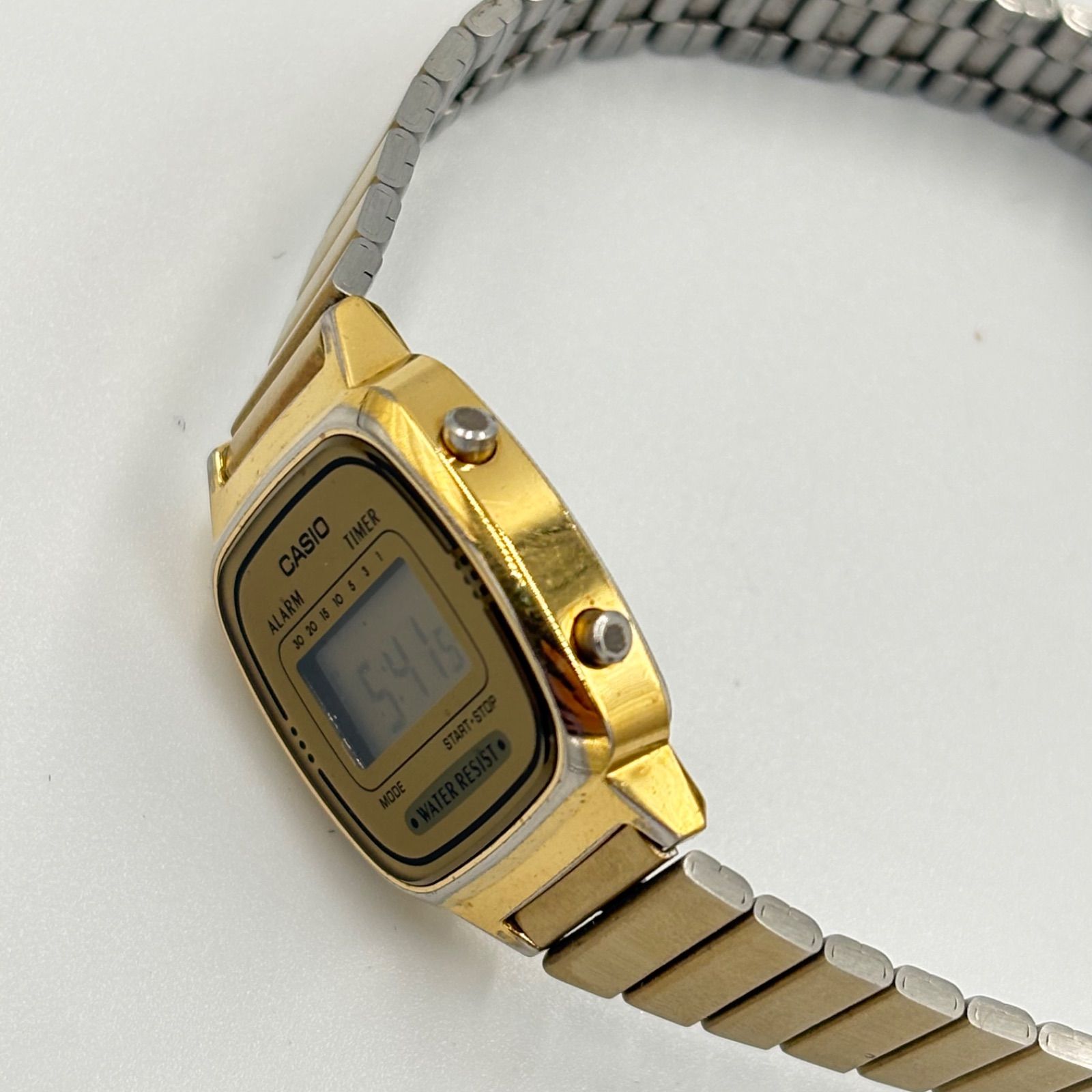 □ CASIO カシオ デジタル腕時計 ゴールド スクエア フルメタル 