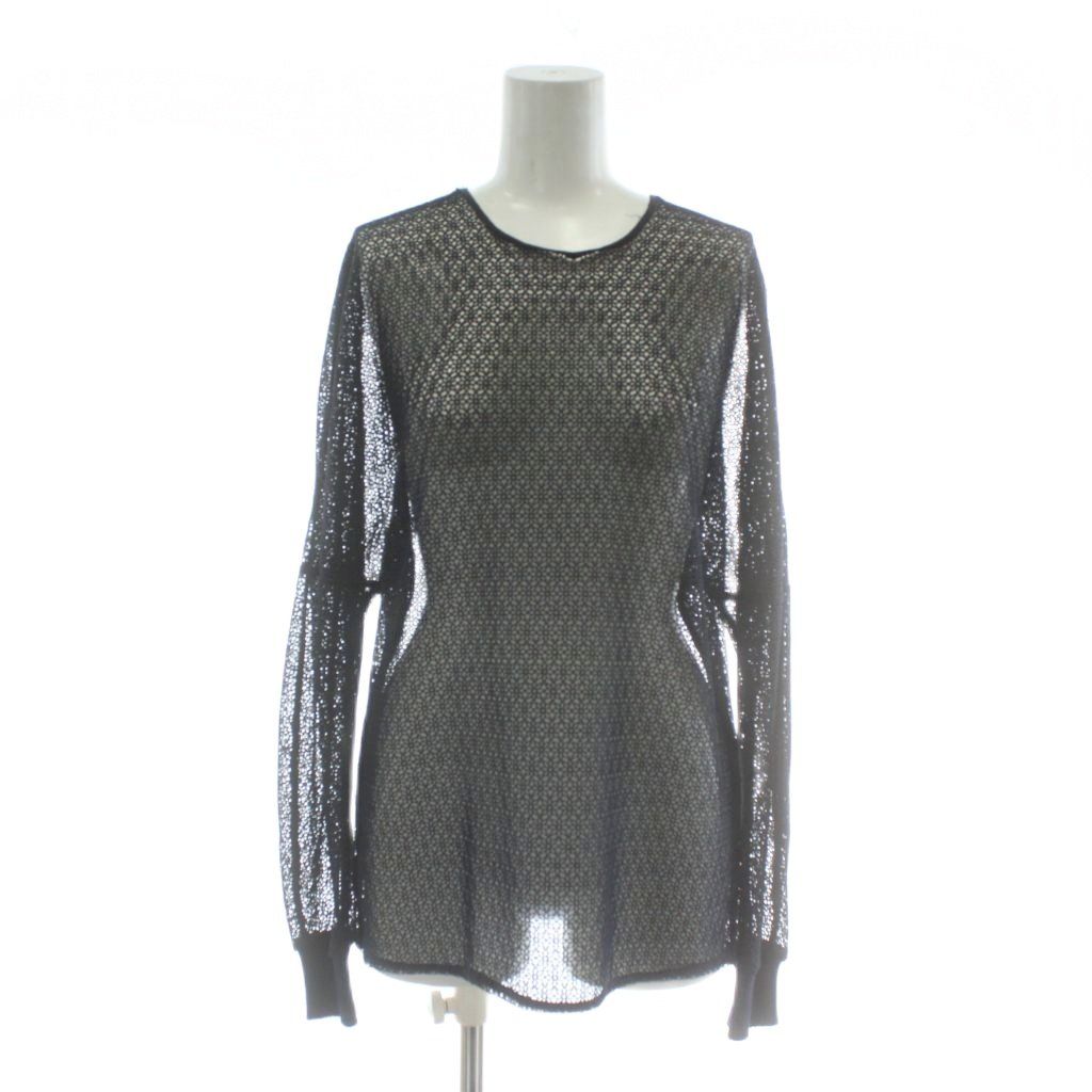 クロエ CHLOE シャツ ブラウス 長袖 レース 花柄 紺 ネイビー |XZ GY 57