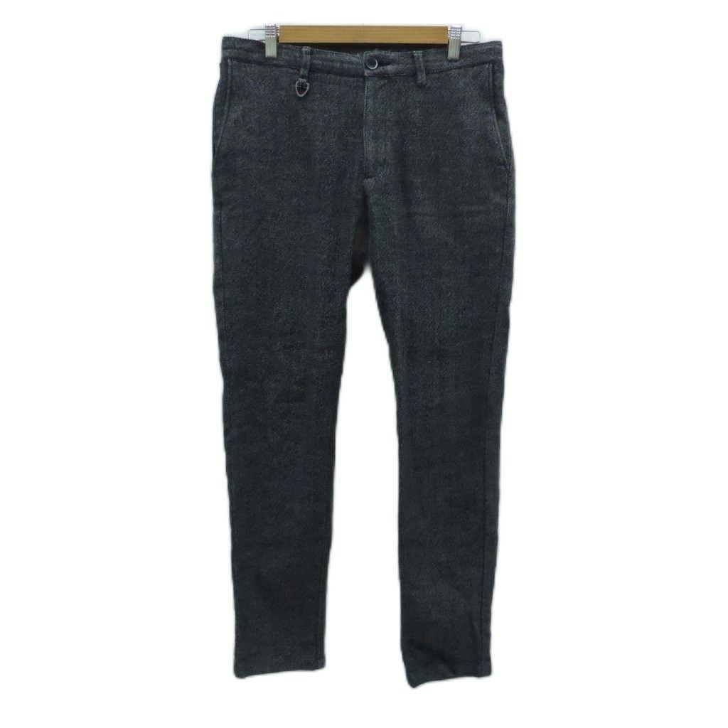 ソリード SOLIDO スリムパンツ チャコールグレー アンクル丈 ヘリンボーン柄 |HO 10 GY 58