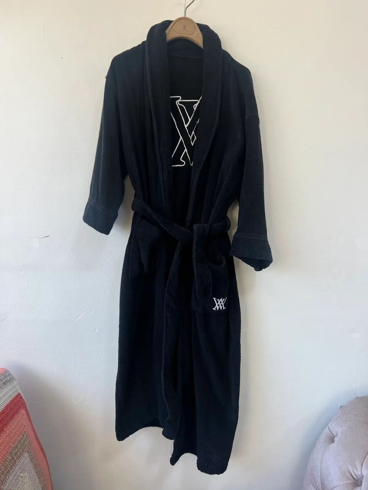 アニューゴルフ ブラック A GOLF ラウンド シャワーガウン バスタオルガウン M