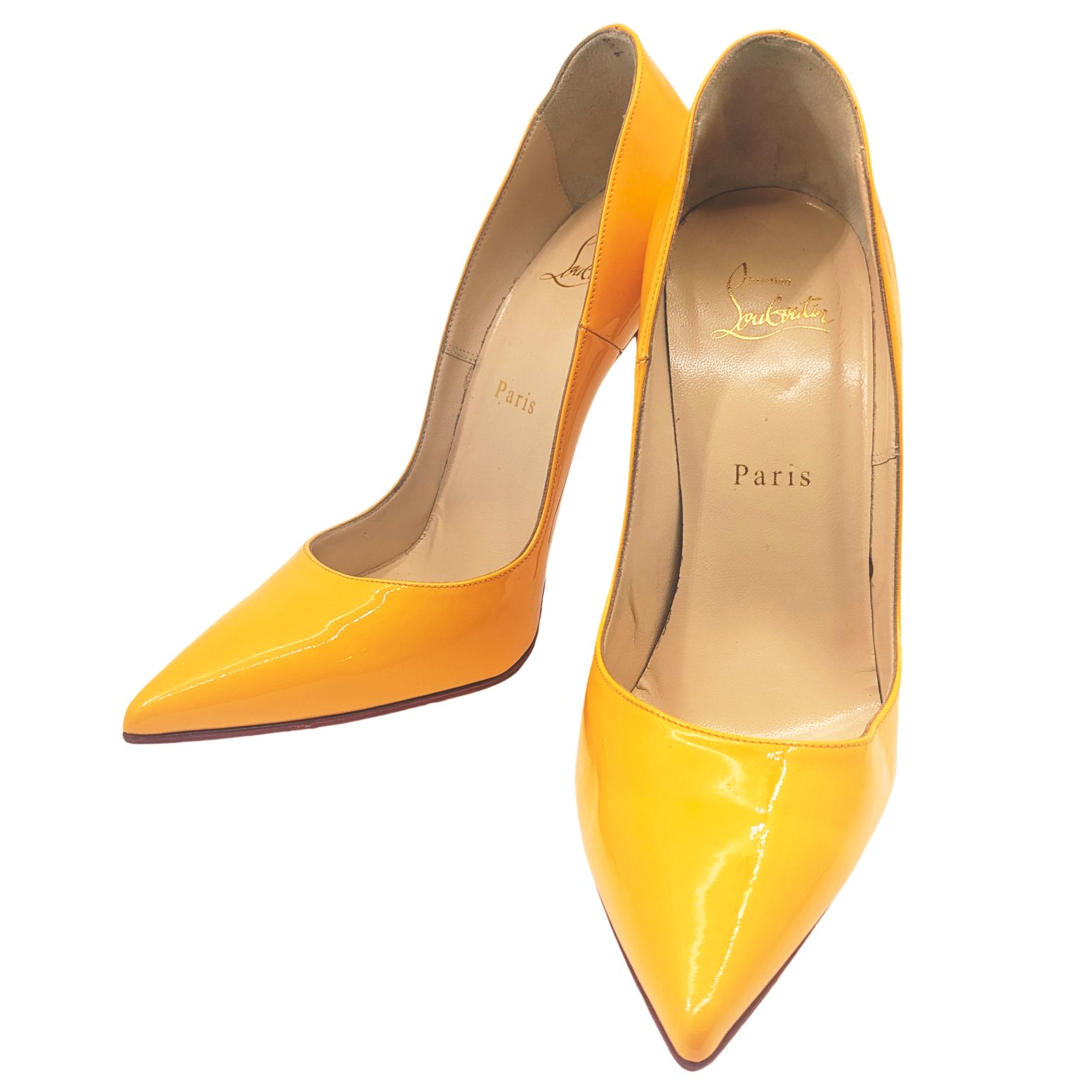 中古】Christian Louboutin クリスチャンルブタン パンプス イエロー 