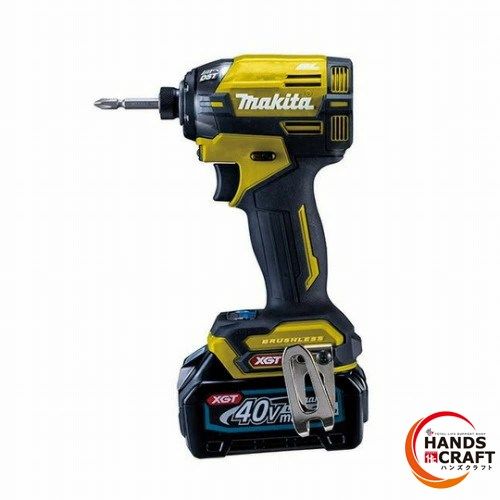 マキタ makita 40 Vmax 充電式インパクトドライバ イエロー V 2.5 Ah×2 充電器付き ♥