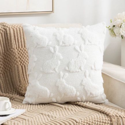 クッションカバーとウサギのソファクッション