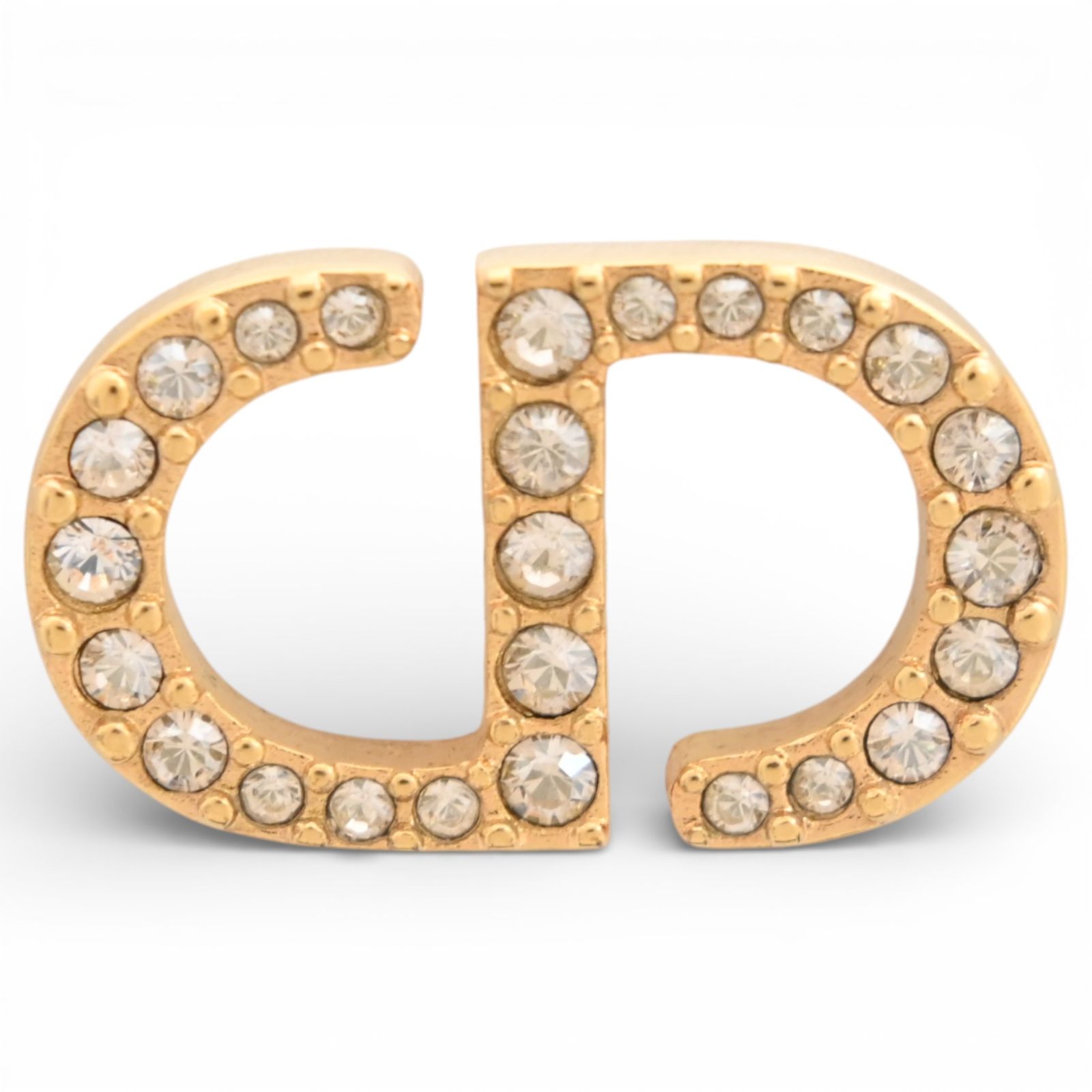 ディオール PETIT CD ピアス 片耳のみ ラインストーン Aランク di 8809 bq