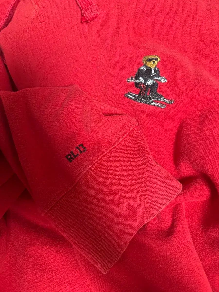 ポロ クマ レッド パーカー XL 着用画像 あり とても可愛いです