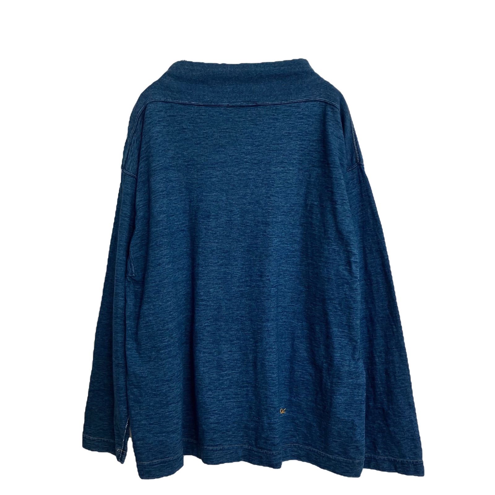 45R 天竺の908馬モック(インディゴ 重) 2 ネイビー 紺 カットソー 長袖