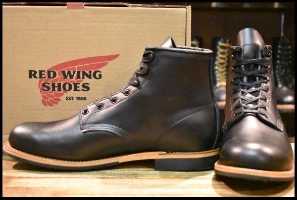 定期買付 【11D 箱付 美品 24年】レッドウィング 9423 ベックマン 黒 