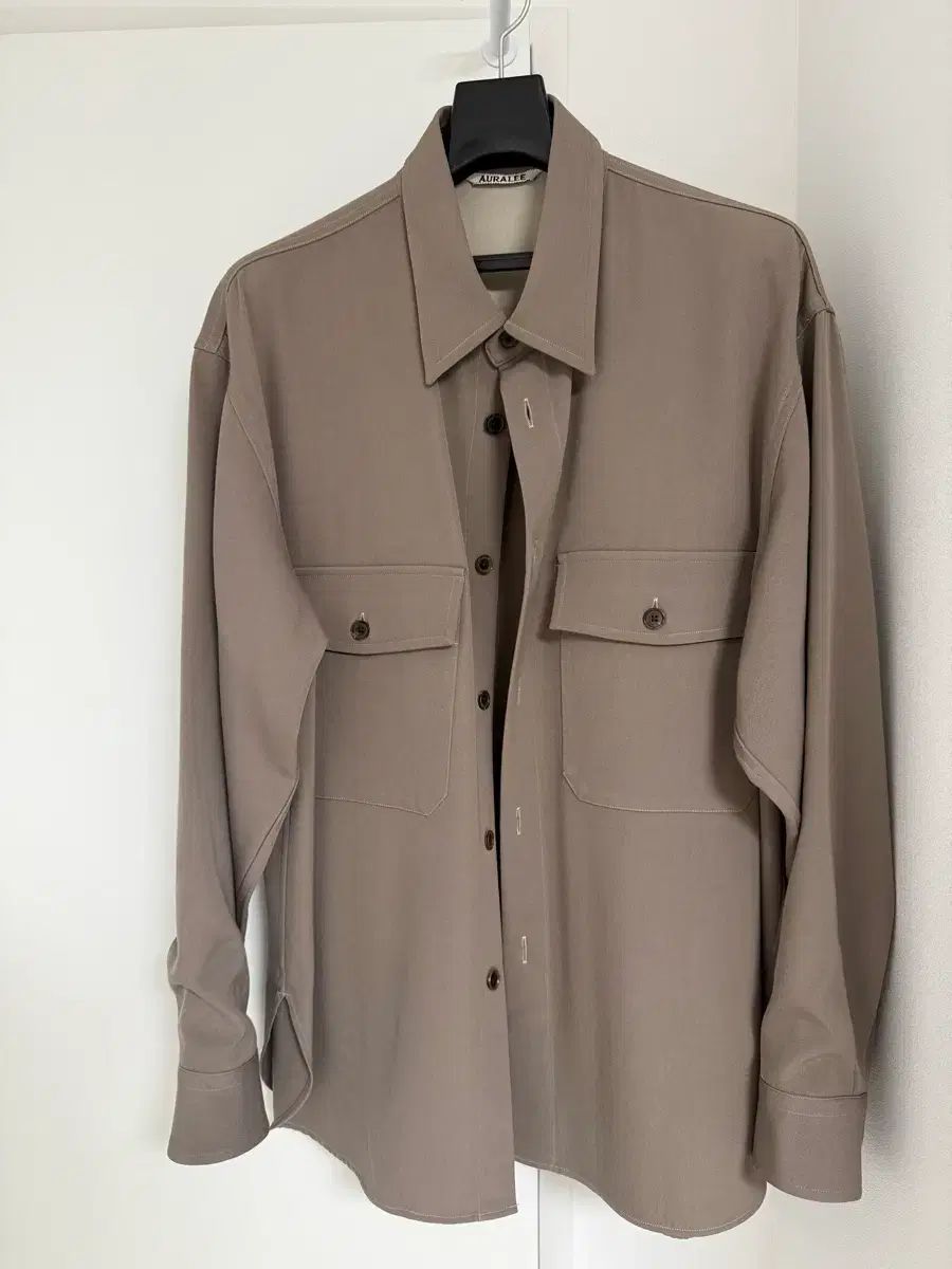 オーラリー ウールマックス ギャバジン シャツ サイズ4