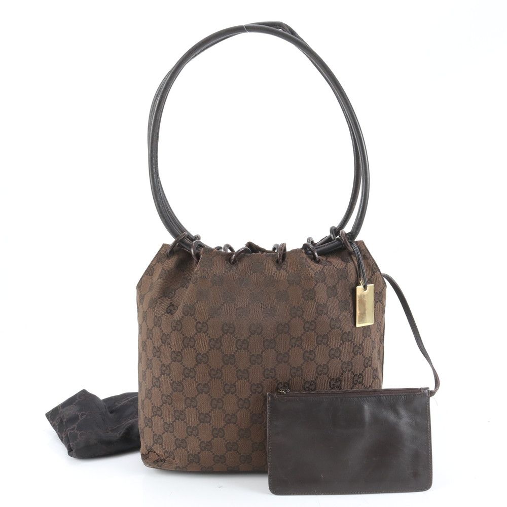 グッチ GGキャンバス 90644 レザー トート バッグ 肩掛け ショルダー