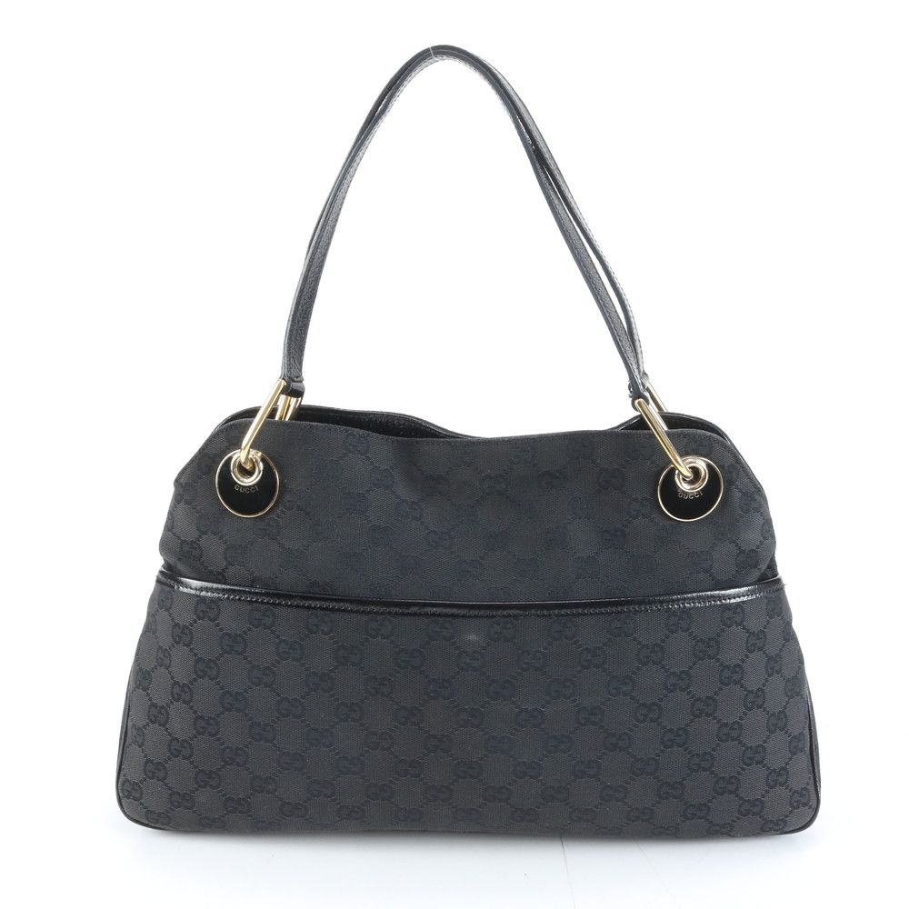 GUCCI グッチ トートバッグ レディース 【古着】【中古】 美品 グッチ GGキャンバス 121023 レザー トート バッグ 肩掛け