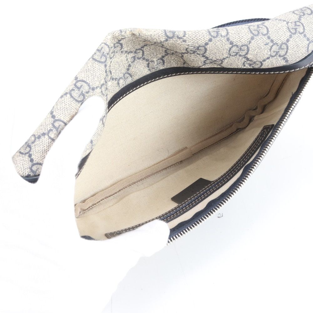 【極美品】グッチ GGスプリーム レザー ウエストバッグ ボディバッグ ✨極美品✨GUCCI ウエストポーチ GG ボディバッグ レザー PVC 黒