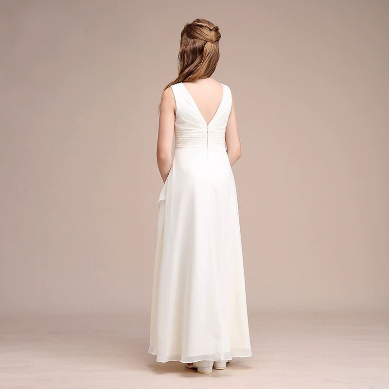 豪華ドレス ピアノ発表会 ドレス キッズ ジュニア ワンピース フォーマル 結婚式 子供服 ロングドレス 子供ドレス フラワーガ