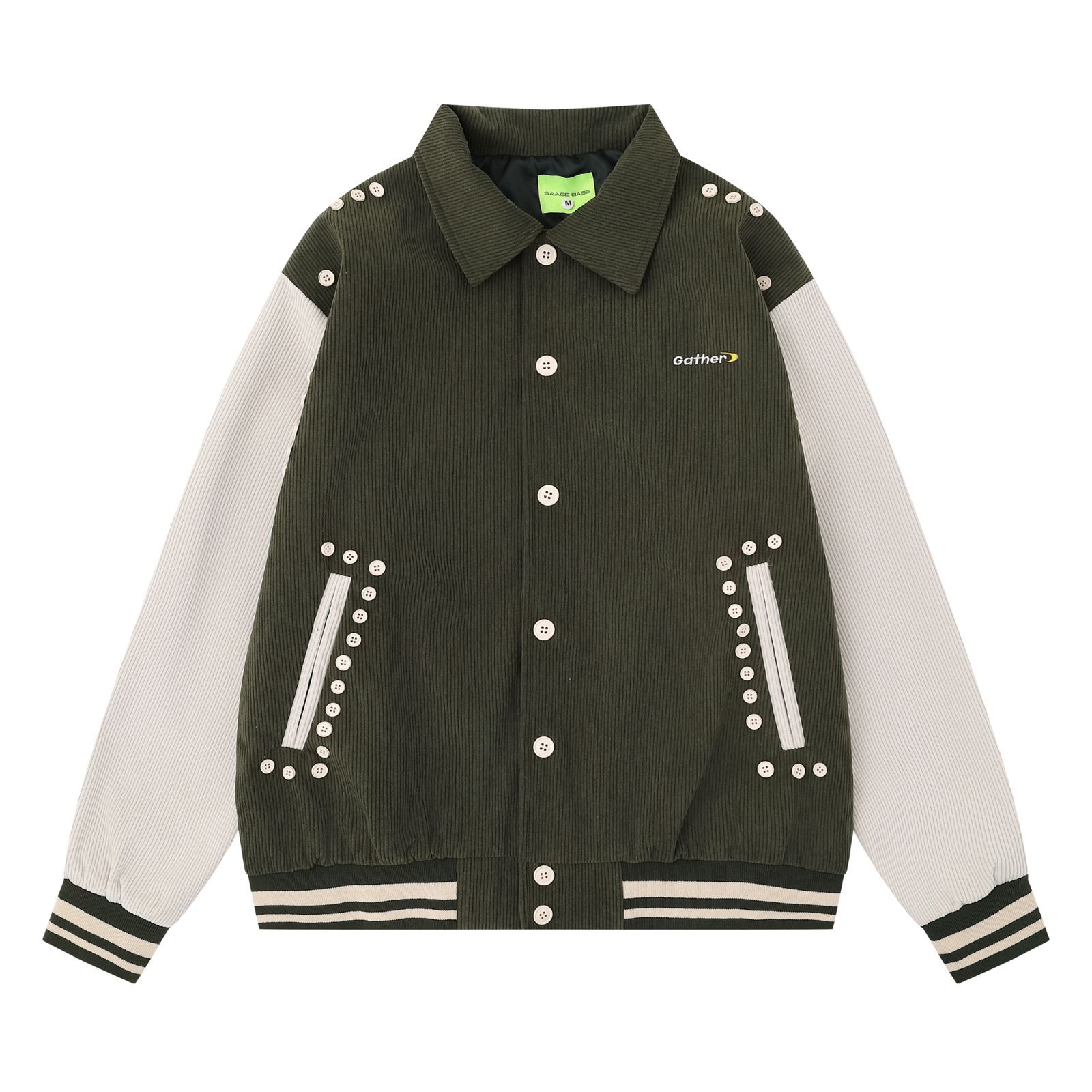 ♥ h アメリカンヴィンテージ コーデュロイ ジャケット メンズ レディース 秋冬 長袖 ショート丈 多ボタン デザイン ブルゾン ストリート ユニセックス 美式復古デザイン 多ボタン装飾 コーデュロイジャケット 男女兼用