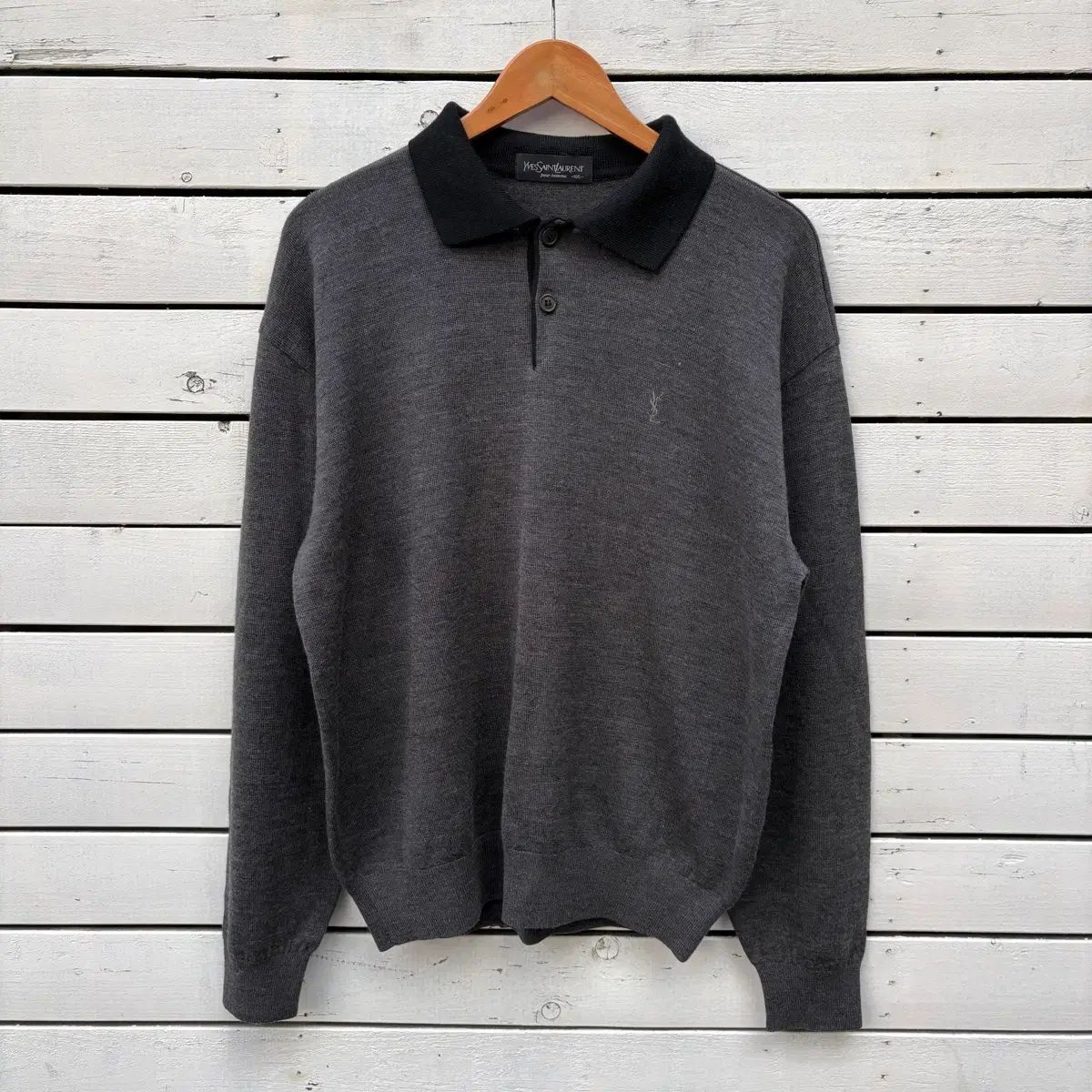 Yves Saint Laurent イヴ サンローラン ウール カラ ニット