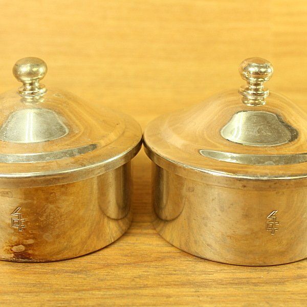  10客セット バターボウル 洋白 ウエスタン型 NICKEL SILBER 銀メッキ 洋銀 鉢 ボウル 食器