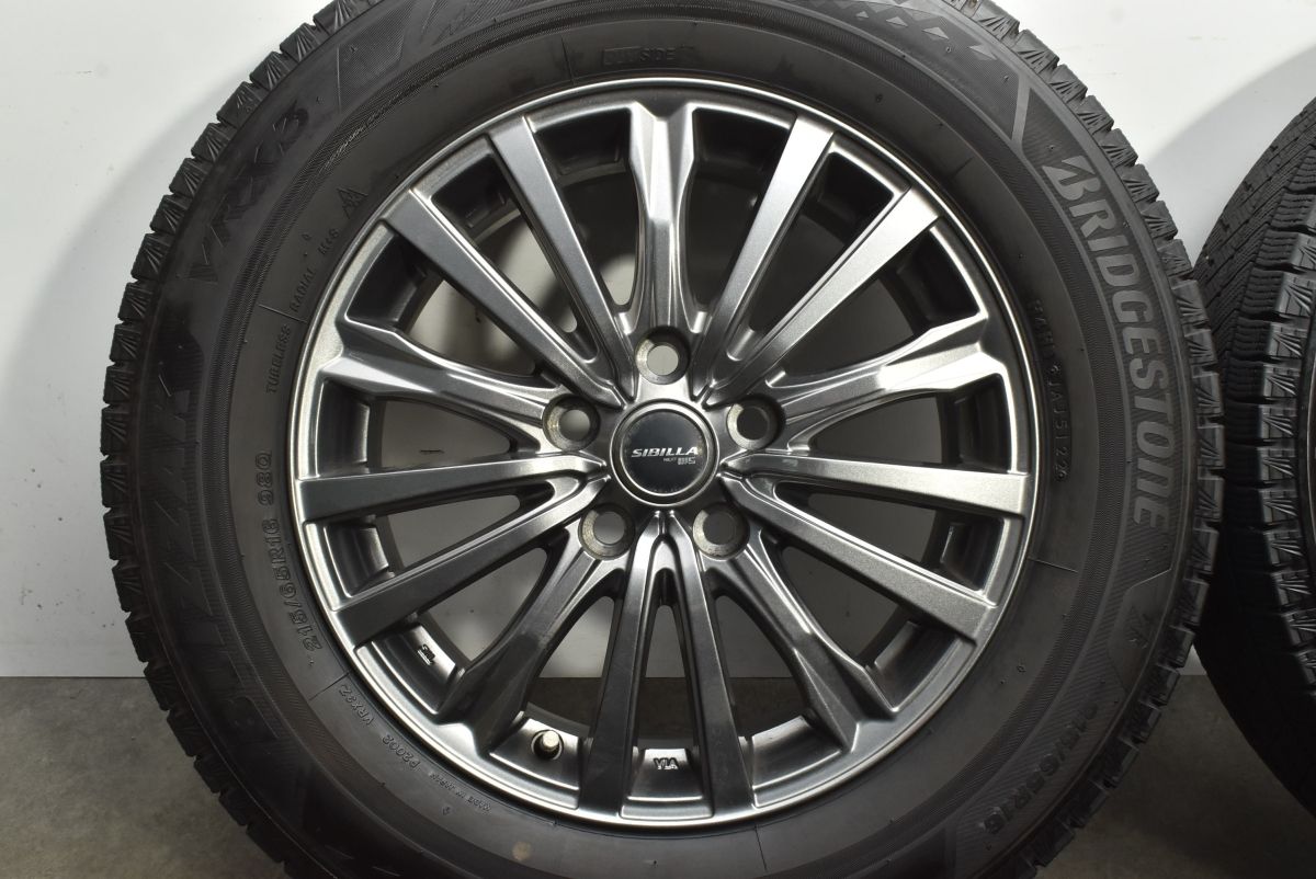  バリ溝 シビラ 16 in 6.5 J 39 PCD 114.3 ブリヂストン ブリザック VRX 3 215|65 R アルファード ヴェルファイア スタッドレス 16インチ タイヤ ホイールセット